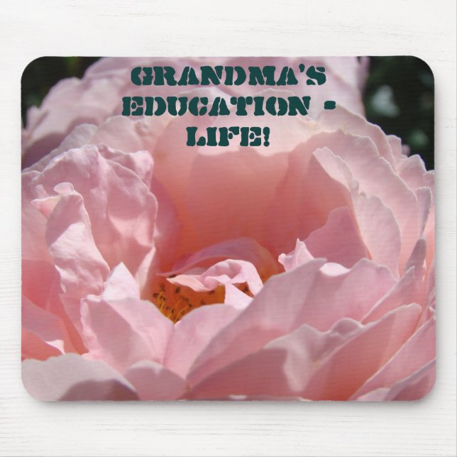 Tapis de souris Éducation de Mamie LIFE ! Rose ros (Devant)