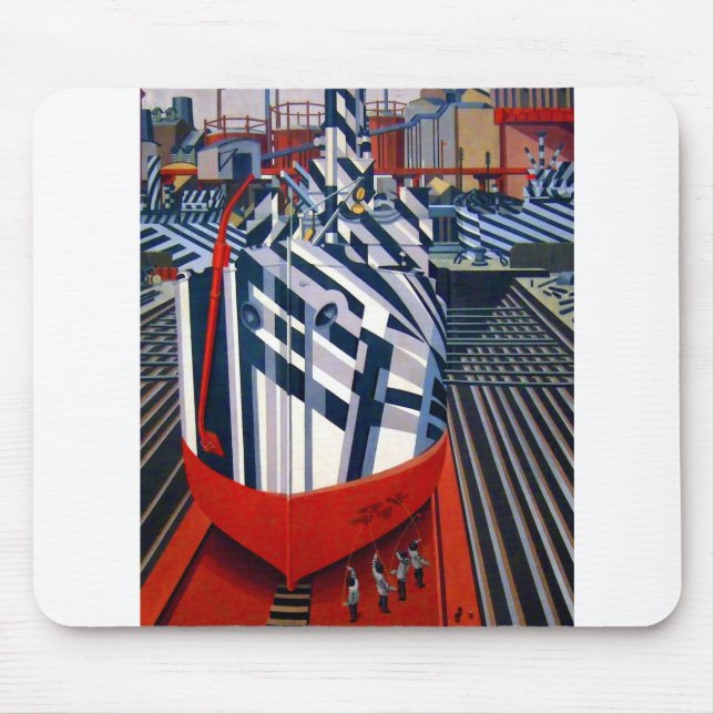 Tapis De Souris Edward Wadsworth Dazzle Ships à Liverpool (Devant)