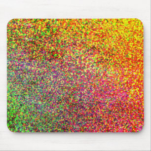 Tapis De Souris Effet Confetti arc-en-ciel coloré