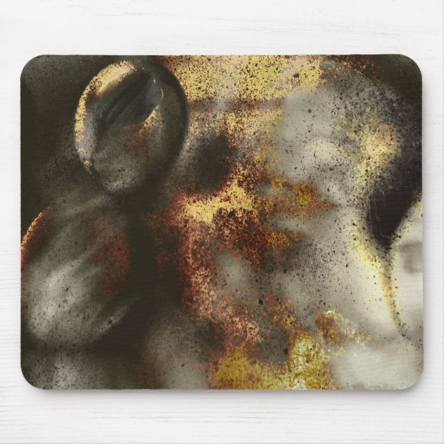 Tapis De Souris Effet de poussière Gold et Silver Star (Devant)