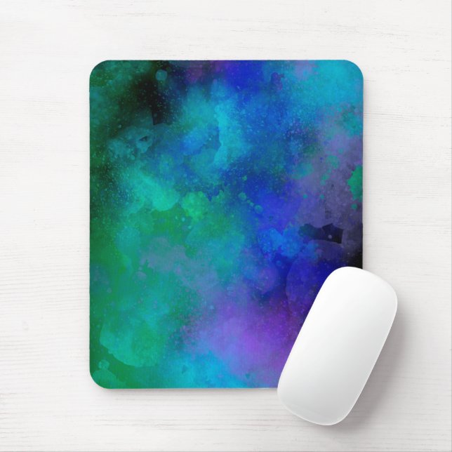 Tapis De Souris Effet Splatter de peinture de galaxie (Avec souris)