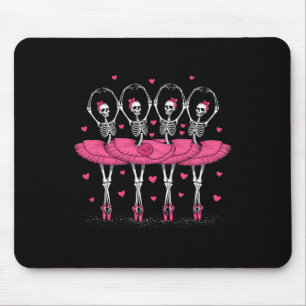 Tapis De Souris Éffrayant Byllerina Skeleton Danser Drôle Hallowee