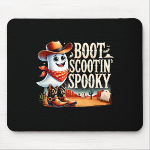 Tapis De Souris Éffrayant Halloween Ghost Cowboy Ghost Western