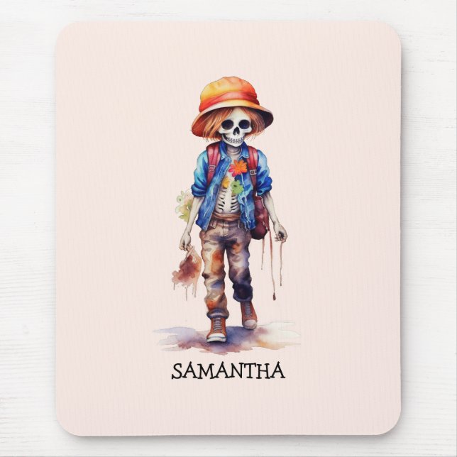 Tapis De Souris Éffrayant, mais joli Zombie Kid - Adorable Macabre (Devant)
