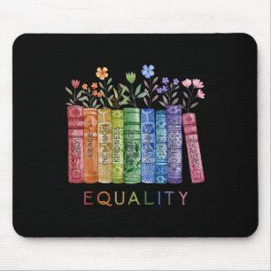 Tapis De Souris Égalité Paix Amour Gentillesse Lire Livre Lgbt Gay
