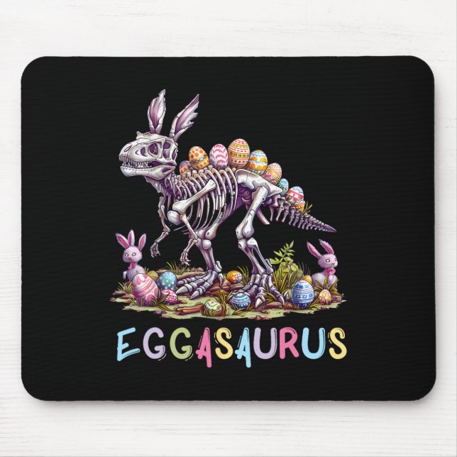 Tapis De Souris Eggasaurus Easter Stegosaurus Dinosaur Garçons T (Devant)
