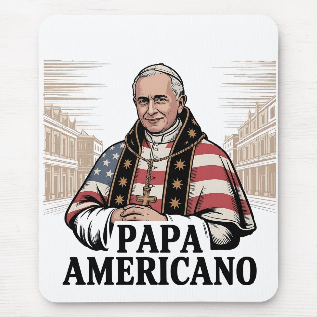 Tapis De Souris Église catholique américaine du pape Léon (Devant)