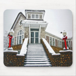 Tapis De Souris Église dans la neige