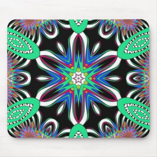 Tapis De Souris Electric Bloom Mandala (Devant)