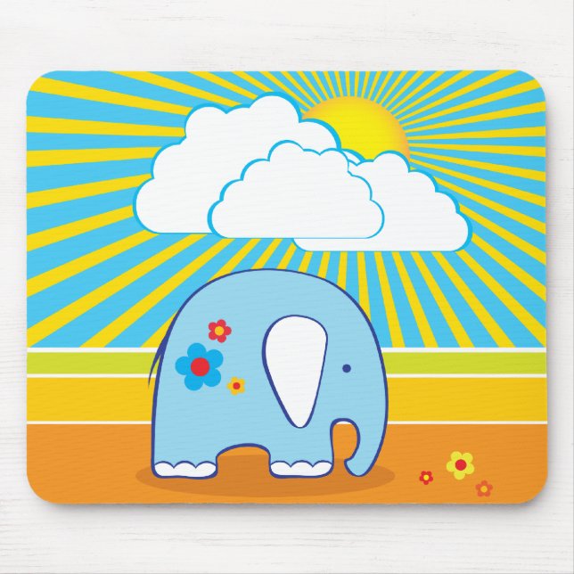 Tapis De Souris Elefant mignon Mousepad (Devant)