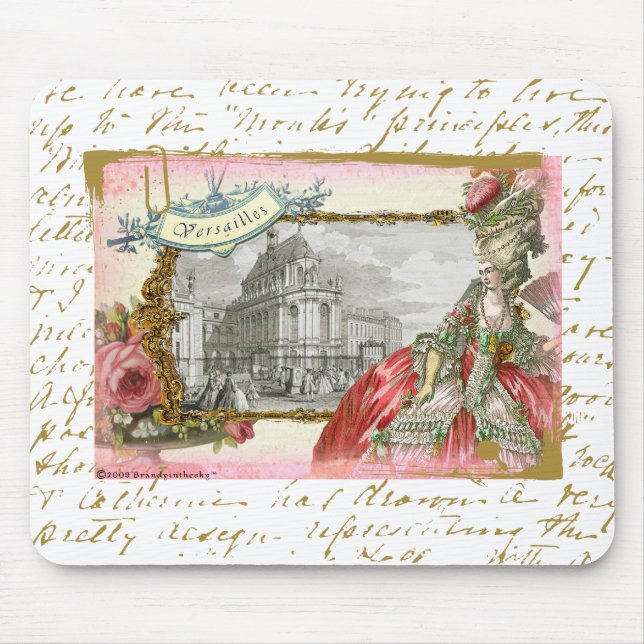 Tapis De Souris Élégance de Versailles Marie Antoinette (Devant)