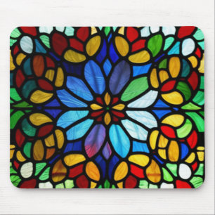 Tapis De Souris Élégance en verre floral