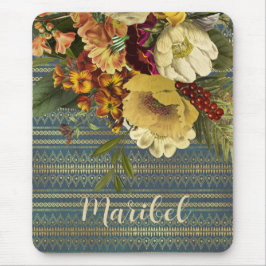 Tapis De Souris Élégance sombre Floral Personnalisé