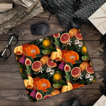 Élégant agrumes jaunes oranges fruits motif