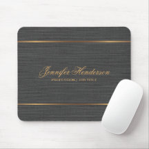Elegant Black Linen Fabric Gold Frame Professional