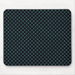 Tapis De Souris Élégant bleu Turquoise  de clôture chaine Motif |