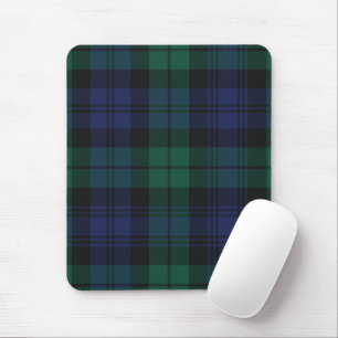 Tapis De Souris Élégant Carreaux Classique Tartan Vert Rustique