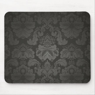 Tapis De Souris Élégant Damas noir