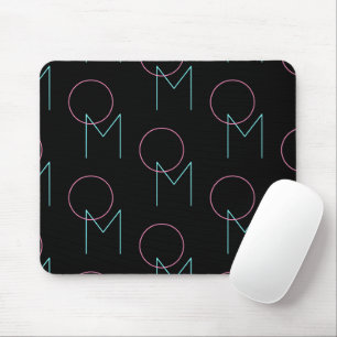 Tapis De Souris Élégant Éditable Deux Initiales Modernes Carrelées
