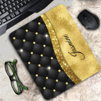 Élégant faux or parties scintillant noir diamant m