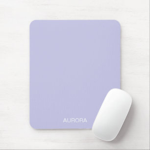 Tapis De Souris Élégant Misty Lilac Nom personnalisé -