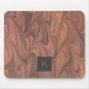 Tapis De Souris Élégant Monogramme en marbre