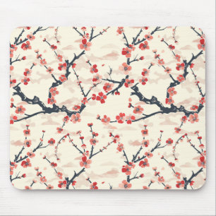 Tapis De Souris Élégant Motif sans couture en fleur de cerisier (5