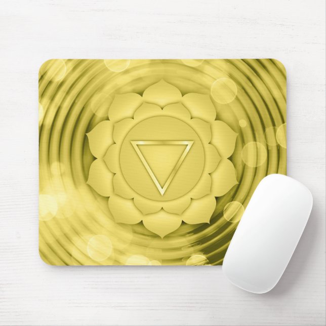 Tapis De Souris Elégant or Chakra Zen Yoga méditation spirituelle (Avec souris)