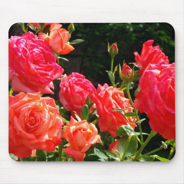 Tapis De Souris Élégant rose à fleurs rose oranger (Devant)