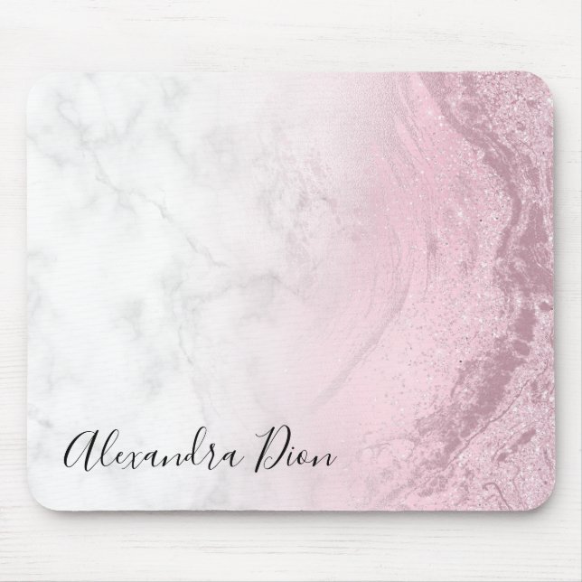 Tapis De Souris Elégant rose rose rose rose rose parties scintilla (Devant)