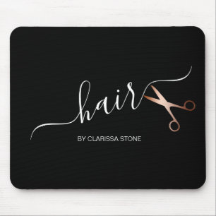 Tapis De Souris Elégante coupe-cheveux rose d'or