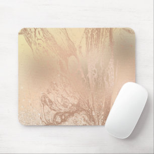 Tapis De Souris Élégante parties scintillant moderne rose en cuivr