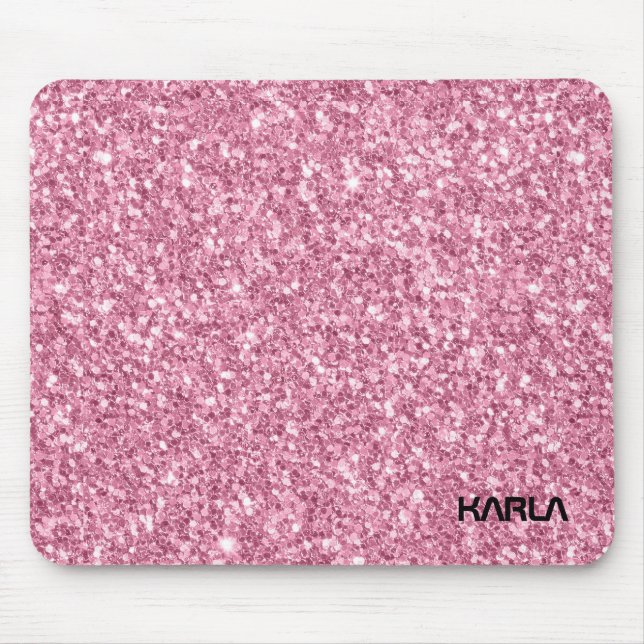 Tapis De Souris Élégante texture de Parties scintillant rose (Devant)