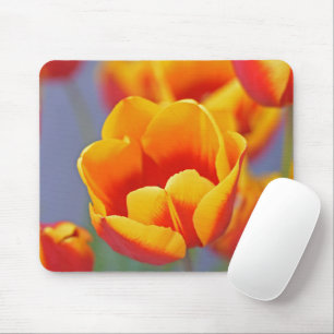 Tapis De Souris Élégante Tulipe jaune et rouge