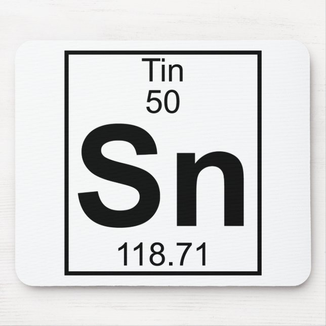 Tapis De Souris Élément 050 - Sn - étain (plein) (Devant)
