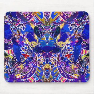 Tapis De Souris Éléments abstraits bleus mignons
