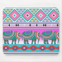 Tapis De Souris Eléphant avec Motif aztèque