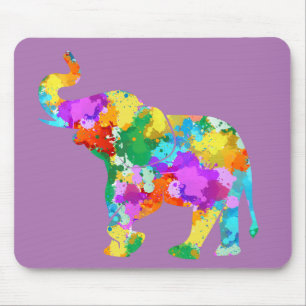 Tapis De Souris Eléphant coloré Mousepad