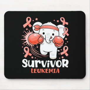 Tapis De Souris Éléphant de boxe mignon survivant de la sensibilis