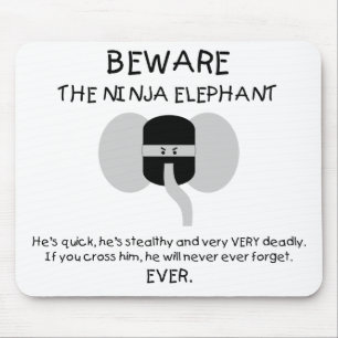 Tapis De Souris Éléphant de Ninja !