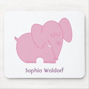 Tapis De Souris Éléphant doux (rose)