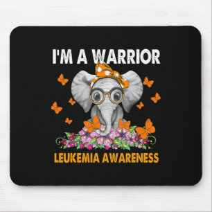 Tapis De Souris Elephant Je suis un guerrier Leucémie sensibilisat