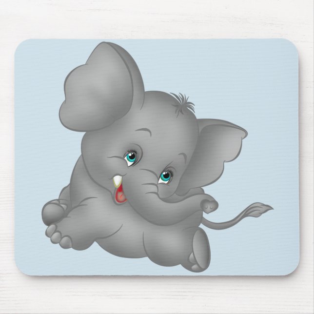 Tapis De Souris Eléphant joli dessin (Devant)