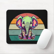 Eléphant mignon assis illustration numérique
