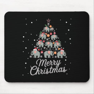 Tapis De Souris Elephant Xmas Arbre Eléphant Arbre de Noël Mariage