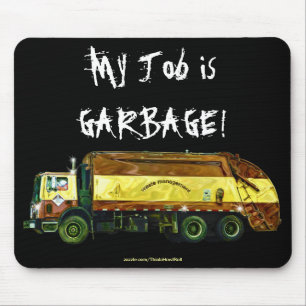 Tapis De Souris ÉLIMINATION DES DÉCHETS CAMION D'ÉGOUT Drôle Art M