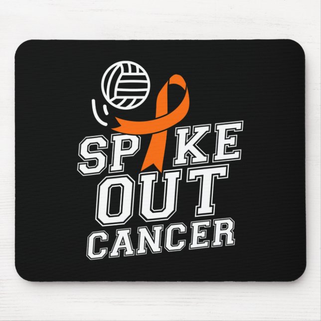 Tapis De Souris Éliminer la leucémie de volleyball Leucémie Cancer (Devant)