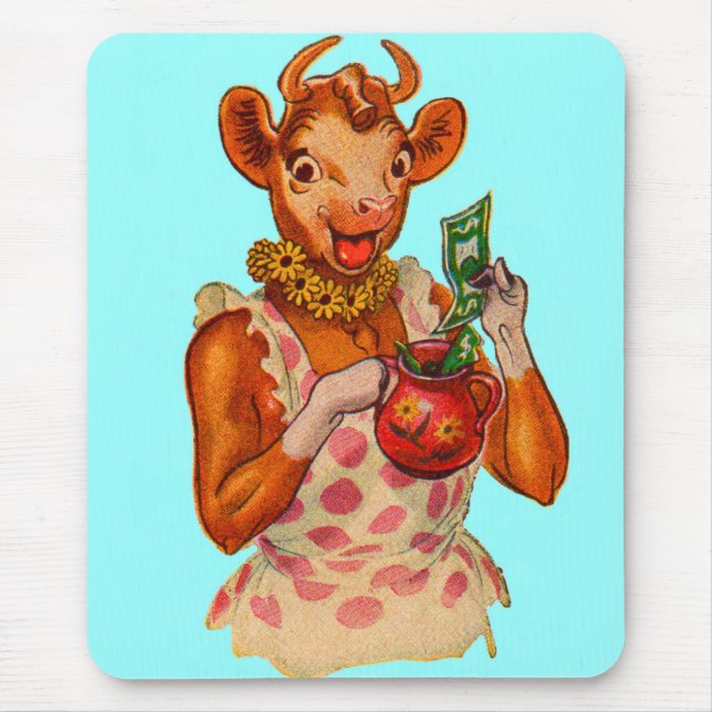 Tapis De Souris Elsie the Cow, gestionnaire de l'argent (Devant)