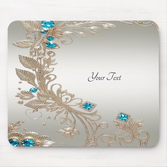 Tapis De Souris Embellister des pierres dorées Mousepad (Devant)