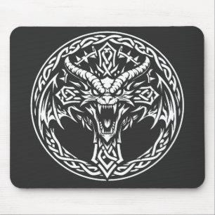 Tapis De Souris Emblème du dragon celtique par BurnsInHell